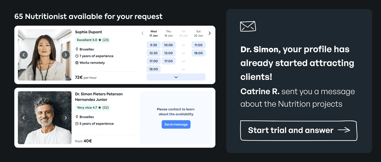 2 "Open Supply" professionals and simplified notification about clients' interest